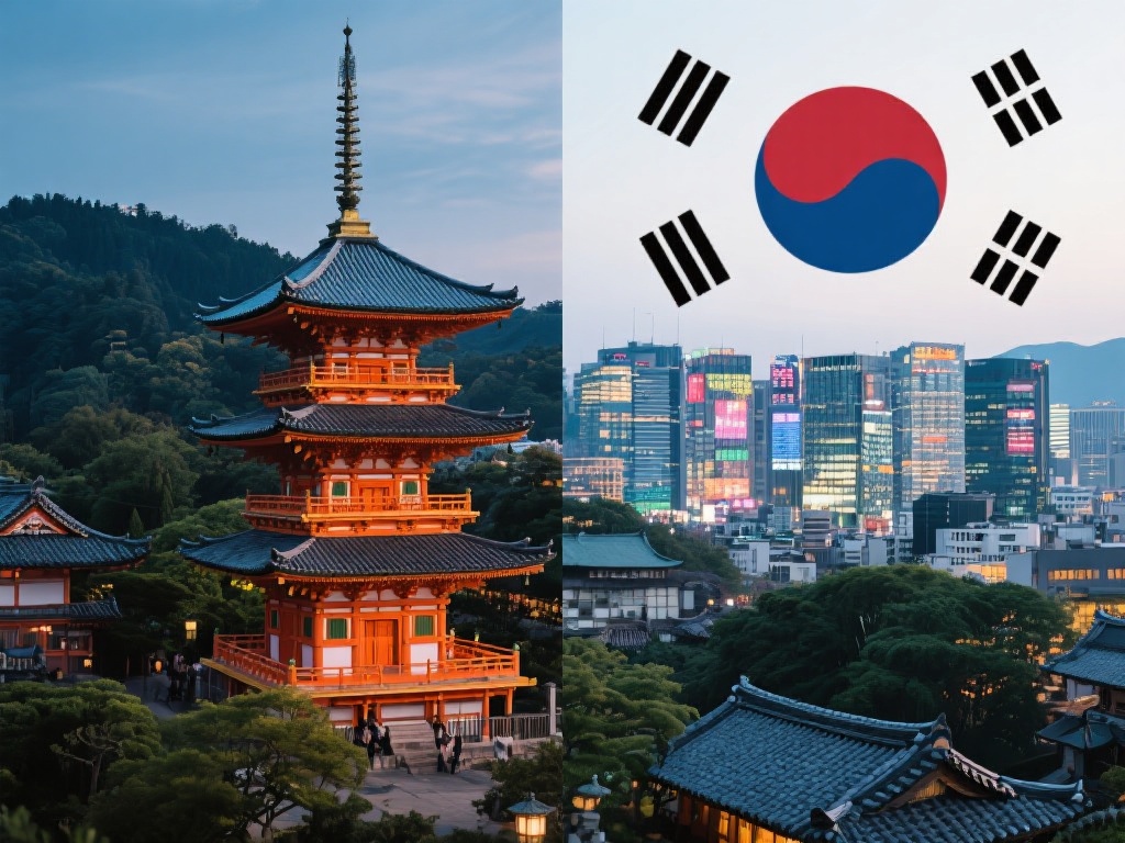 日本和韩国作为亚洲的重要组成部分，各自拥